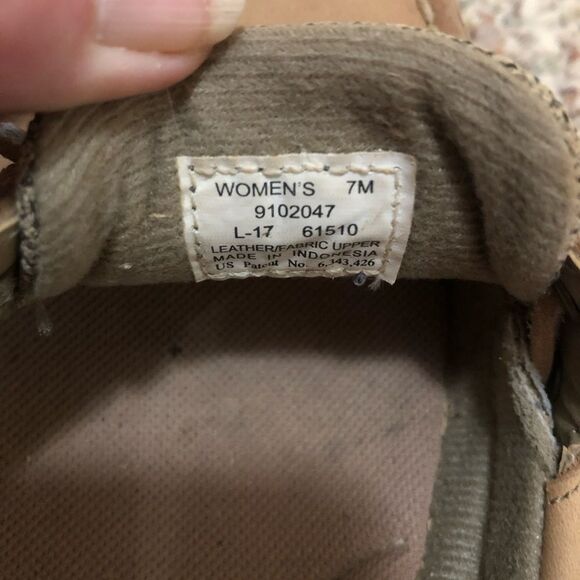 Sperry Sz 7M Women's Angelfish Leather Boat Shoe Linen Oat 9102047 - Picture 6 of 8